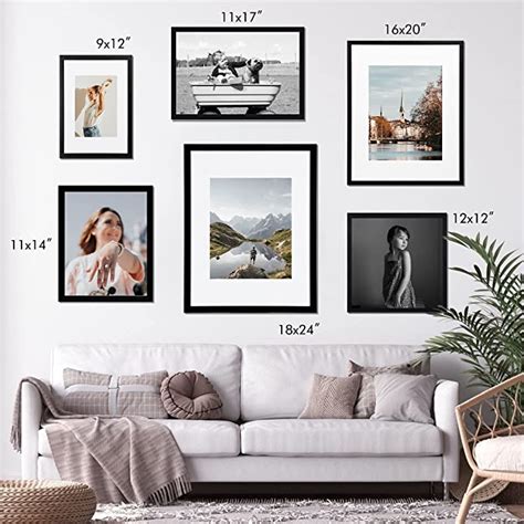 Can be hung horizontally or vertically to fit in the space available. . 12x18 frame with mat
